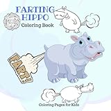 Farting Hippo Coloring Book by Coloring Pages for Kids