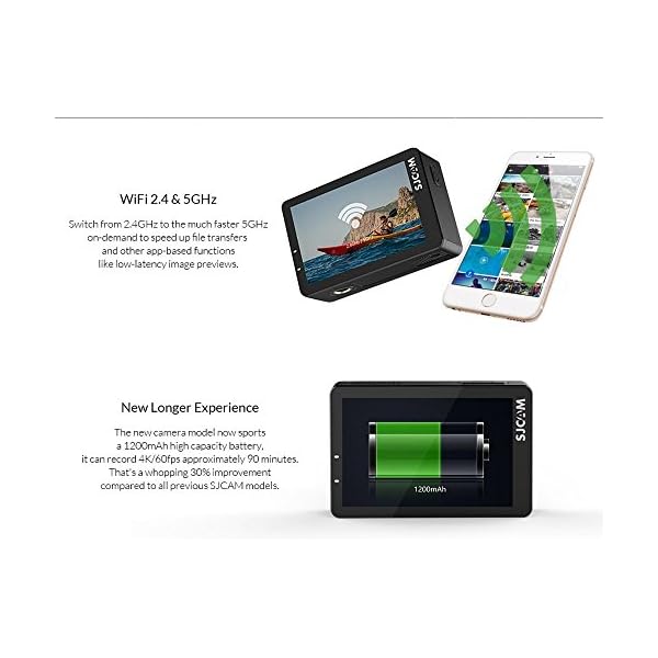 16GB TF Karte + SJCAM SJ8 PLUS Wifi Sport Action Video Kamera, HD 4K / 30FPS 12MP 170 ° Weitwinkelobjektiv 2,33 Zoll… – Bild 4