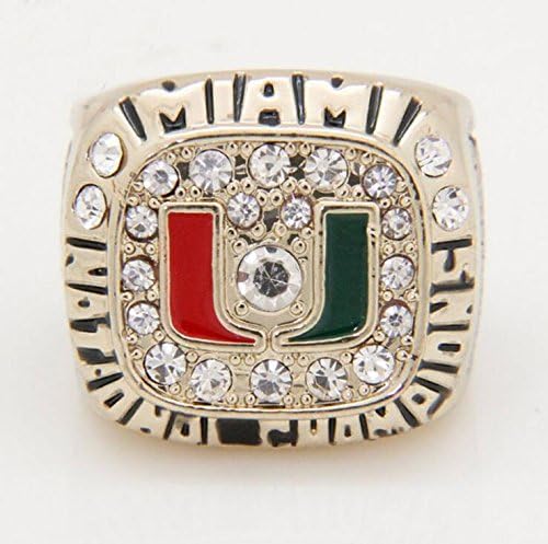 1991 Miami Hurricanes team championship rings Replica Fans Souvenir，Size 11