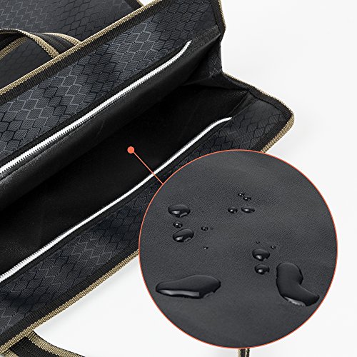 Zipper Business Document Bag, Lavince WaterProof Briefcase Office Handbag file bag Multi Purpose Usage for Files Folder Document Notebook iPad Macbook Stationery For Bussiness Meeting Office (Black)