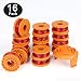 YWTESCH Replacement Trimmer Spool Line for Worx, 17 Pack (16 Pack Grass Trimmer Line, 1 Trimmer Cap)