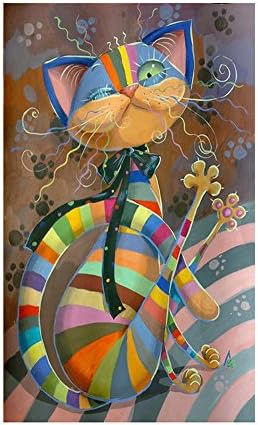 Thiningstars 5D Cute Animal Night Owl Diamond Painting Diamond Drawing Embroidery Cross Stitch Kit DIY Home Decoration (M)