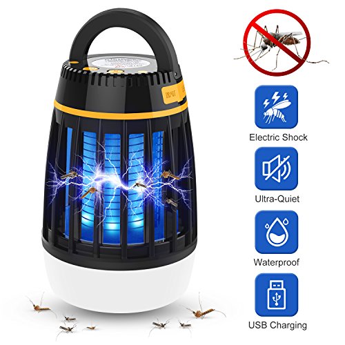 WloveTravel Bug Zapper Outdoor by 3 In 1 Camping Light & Mosquito Zapper & Emergency Power Bank-Rechargeable Waterproof Camping Gear Accessories WloveTravel Bug Zapper Outdoor by 3 In 1 Camping Light & Mosquito Zapper & Emergency Power Bank-Rechargeable Waterproof Camping Gear Accessories