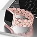 TOYOUTHS Metal Link Compatible with Fitbit Versa 2 Watch Band/Versa Lite/Versa Bands for Women Stylish Dressy Strap Bracelet Replacement Wristbands Accessories for Versa 2 Special Edition, Rose Gold