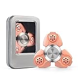 Dacra For UFO Tri-Spinner Rose Gold Fidget Focus ADHD EDC Time Killer Toy With Beautiful Look and Great for Anxiety Relief & Deep Thought, Stable Bearing and Smaller Friction