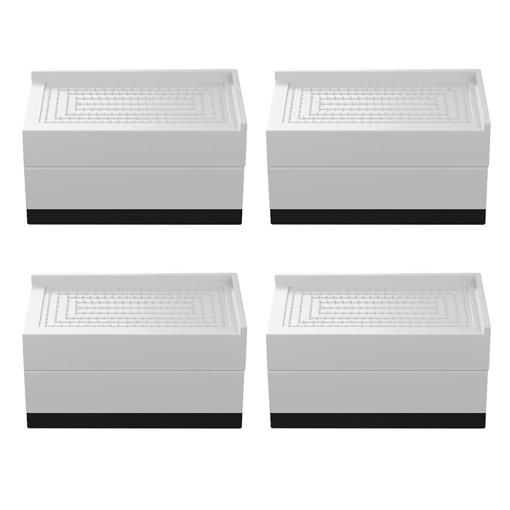 Ggggg 4PCS Furniture Risers, Bed Raisers, Square Elevator, Bed Foot Booster, Increase Height by 7.5cm or 15cm, Adjustable Bed Risers for Table, Chair, Couch, Sofa, Dorm, 11.5 x 6 x 7.5cm (Gray)