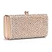 Womens Evening Clutch Bag Wedding Purse Bridal Prom Handbag Party Bag Elegance Rhinestone (Gold)