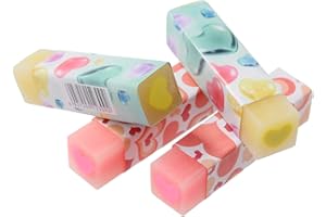 KUNFOWL 16 Pack Heart Erasers for Kids Bulk, Kawaii Erasers for Students, Jelly Erasers for School Supplies Prize Gifts Party Favors