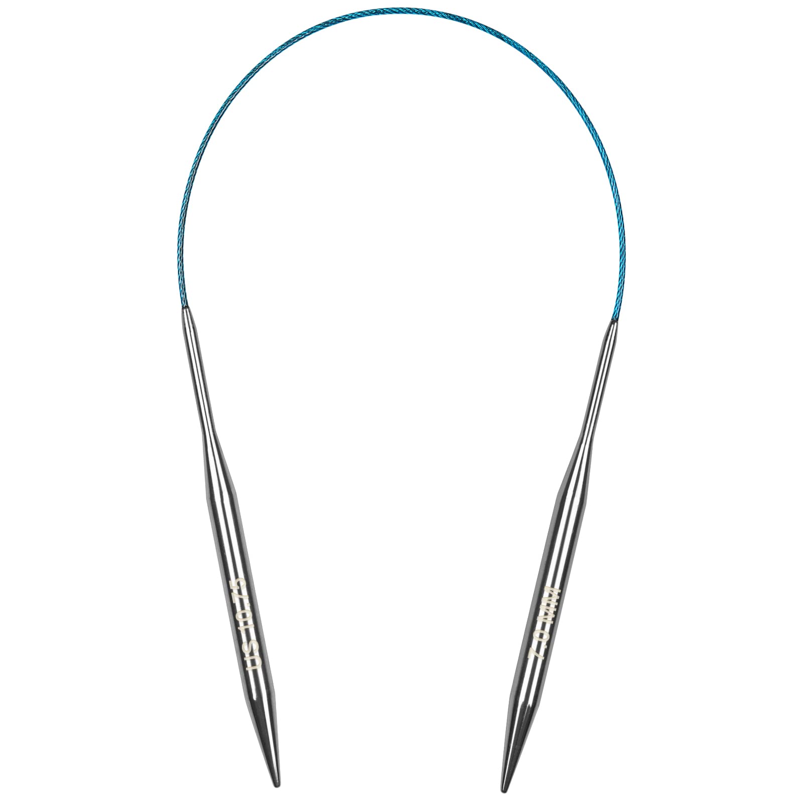 Aeelike 7mm Circular Knitting Needles 40cm, Short Round Knitting Needles 7mm, Metal Circular Needles for Knitting Socks Hats, Round Needles Knitting Size US 10.75