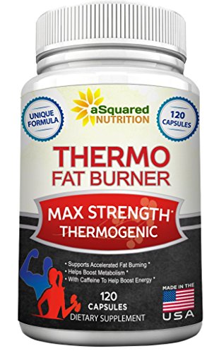 Pure Thermogenic Fat Burner Supplement - 120 Capsules - Max Strength Thermo Weight Loss Pills to Boost Energy & Metabolism & Lower Appetite, Best Fat Burning for Women & Men, Caffeine to Burn Lbs Fast