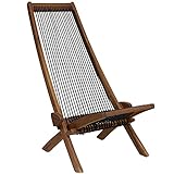 CleverMade Tamarack Folding Rope Chair - Foldable