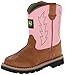 John Deere 1185 Western Boot (Toddler),Tan/Pink,6 M US Toddler