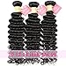 Brazilian Deep Wave 3 Bundles Human Hair (10 12 14) 8A Unprocessed Brazilian Virgin Hair Deep Wave Weave Bundles Natural Black