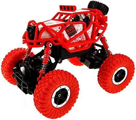 RC Cars Rock Off-Road Vehicle Crawler Truck 2.4Ghz 4WD High Speed 1:43 RC racing car (RED)