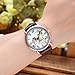Top Plaza Unisex Roman Numerals World Map Watch Antique Bronze Case Brown PU Leather Band Quartz Watch