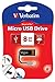 Verbatim 8GB Micro USB Flash Drive, Black 44049