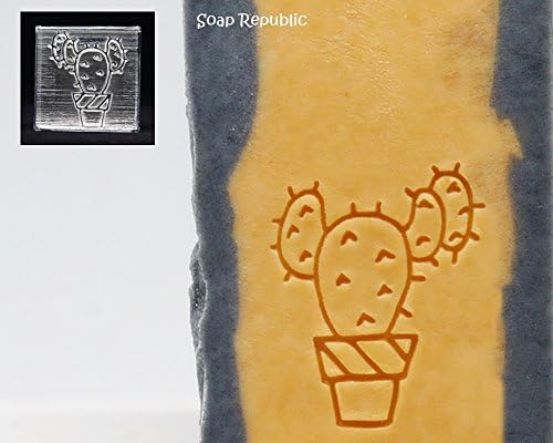 SoapRepublic 'Cactus Flowers3' 35x29mm Acrylic Soap Stamp/Cookie Stamp/Clay Stamp
