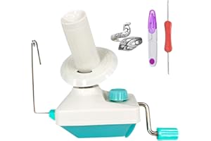 RRIGO Yarn Ball Winder, Convenient Yarn Winder for Yarn, Yarn Swift and Ball Winder Combo with Easy Installation for Yarn Storage + 1PCS Adjustable Knitting Loop Crochet + 1PCS Crochet + 1PCS Scissors
