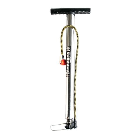 Freedom BikeTire Inflator Bicycle Air Pump, Portable with Made in India (2 feet Long, Silver)