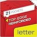 Globe-Weis/Pendaflex Colored Expansion File, Open Top, 21 Pockets, A to Z Tabs, Letter Size, Red (17A-RED)