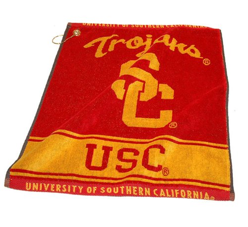 NCAA USC Trojans Jacquard Woven Golf Towel