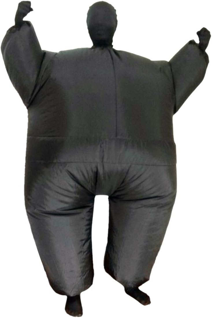 ChongLin Inflatable Costume Masked Man Fancy Dress Inflatable Costume Adult Full Body Suit with Ghost Stickers