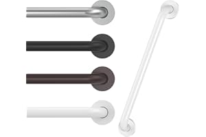 16 Inch Grab Bars for Wall White, Safety Shower Grab Bars for Seniors Elderly Handicapped, Handicap Grab Bars for Shower with Concealed Screws, Tesuchan