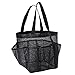Mesh Shower Caddy, Portable Quick Dry Hanging Washing Toiletry and Bath Organizer ,Shower Tote Bag with 2 Handles and 8 Basket Pockets--Perfect For Dorm, Gym, Camp & Travel Tote Bag, Black