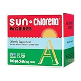 Sun Chlorella- Chlorella Granules- Superfood Health Supplement Packets (100 Count- 3 Grams Each)