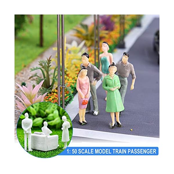 XAVSWRDE 100 Stück Menschen Modell Figuren Set 1:50 Miniaturmodell Weiße Figuren Menschliches Modell Plastik… – Bild 6