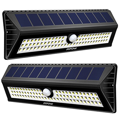 Mpow solar lights outdoor, 77 led bright motion sensor …