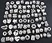 WM KING Antique Silver Plated Oxidized Metal Beads Charms Set Mix Lot - Compatible with Pandora Biagi Troll Chamilia Bracelets w/