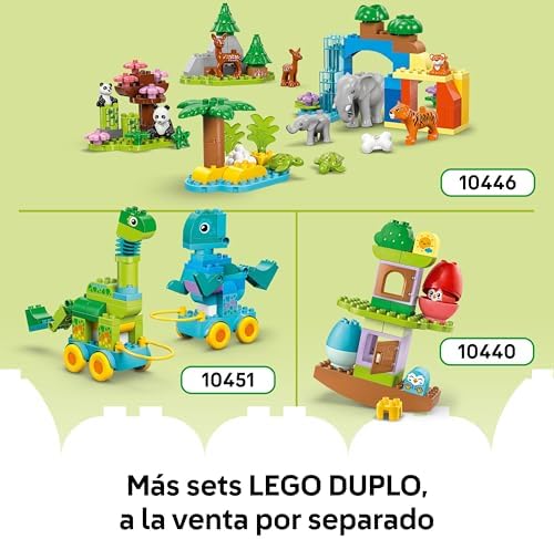 Duplo Animales sobre Ruedas 3en1 - Juguete de Construcción Educativo con Ladrillos para Construir Figura de Perro, Pato o Pez de Juguete con Ruedas - Regalo para Niños y Niñas de 2+ Años 10448