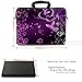 Meffort Inc 15.6 Inch Neoprene Laptop Bag – Water Resistant, Reinforced Zipper, Adjustable Shoulder Strap, Extra Side Pocket, Fits 15 to 15.6 Inch Laptops - Purple Butterfly Heart