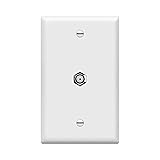 ENERLITES Coax Wall Plate, 1-Port, F-Type F81