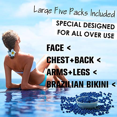 Wax Warmer, AVAII Hair Removal Waxing Kit, Wax at Home for Bikini/Brazilian/Arm/Leg with 5 Packs of Painless Hard Wax Beans and 10 Wax Applicator Sticks - Thumbnail 2