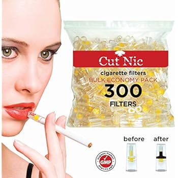 Cut-Nic 4 Hole Disposable Cigarette Filters - Bulk Economy Pack (300 Per Pack) Filter Tips