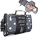 Portable Changing Pad Travel Kit - Baby Lightweight Waterproof Infant Compact Clutch Station with Detachable Foldable Mat with Built-in Cushion Storage Pockets Wrist Strap Easy to Clean with Wipes