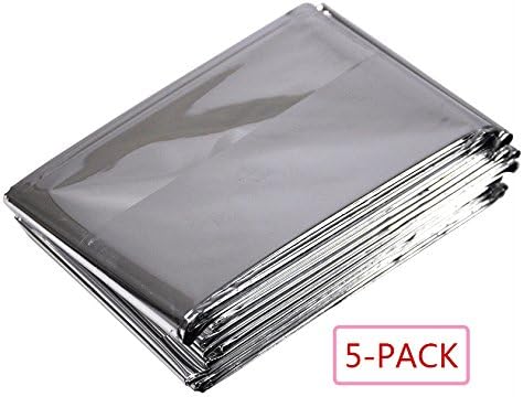 Billmill Outdoors Hiking Emergency Survival Sleeping Blanket Emergency (5-PACK)