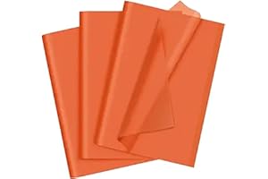 SADAUNBE 80 Sheets Orange Tissue Paper, Gift Bags Wrapping Paper Bulk 14 X 20 Inch for Gift Packaging Art Crafts DIY Birthday Wedding Halloween
