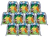 Camping Adventure Drawstring Bags Kids Birthday Party Supplies Favor Bags 10 Pack