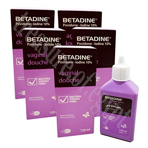 BETADINE Vaginal Douche for Women Care 120 ml (5 Packs / 600 ml)