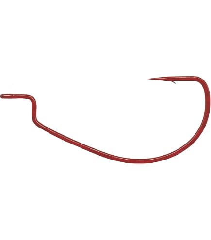 Gamakatsu Offset Gambo Worm Gancio EWG 2/0 – 6 Pezzi Per Predatori Come Il Bass | Ultra Penetrante