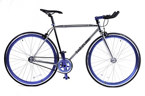 4130 Chromoly Fixed Gear/Single Speed/Fixie Bike Lightweight with Flip Flop Hub (BLUE, 58CM)