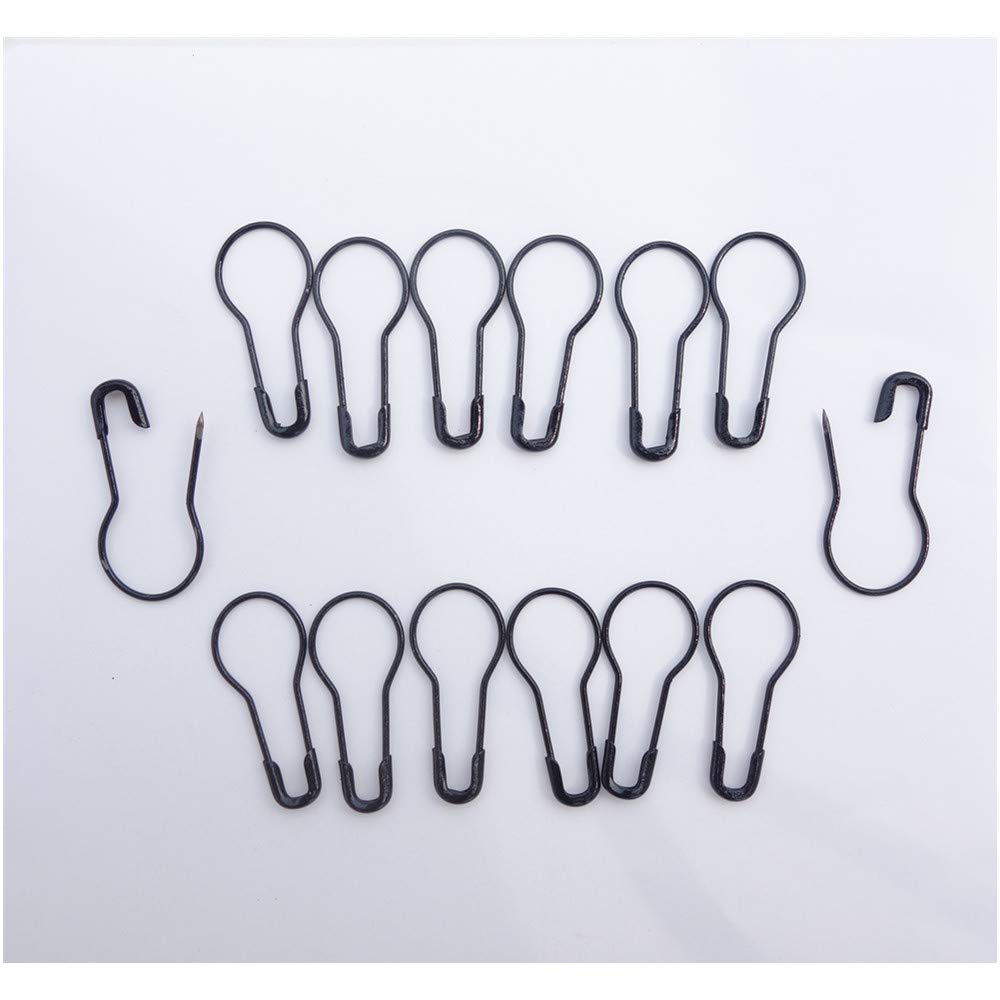 1000Pcs Metal Black Safety Pins/Bulb Pin/Gourd Pin/Calabash Pin for Clothing Crafting and DIY Home Accessories, Suitable for The Tailor