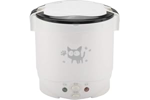 12V Car Rice Cooker, Portable Mini Rice Cooker 2 Cup Uncooked, 1L Small Electric Rice Cooker and Steamer, Travel Rice Cooker 