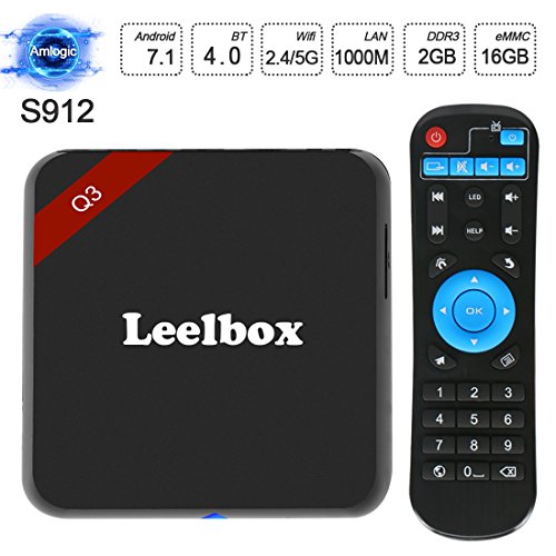 Leelbox Android TV Box, Q3 Andriod 7.1 Smart TV Box 5G WiFi 2G+16G TV Box