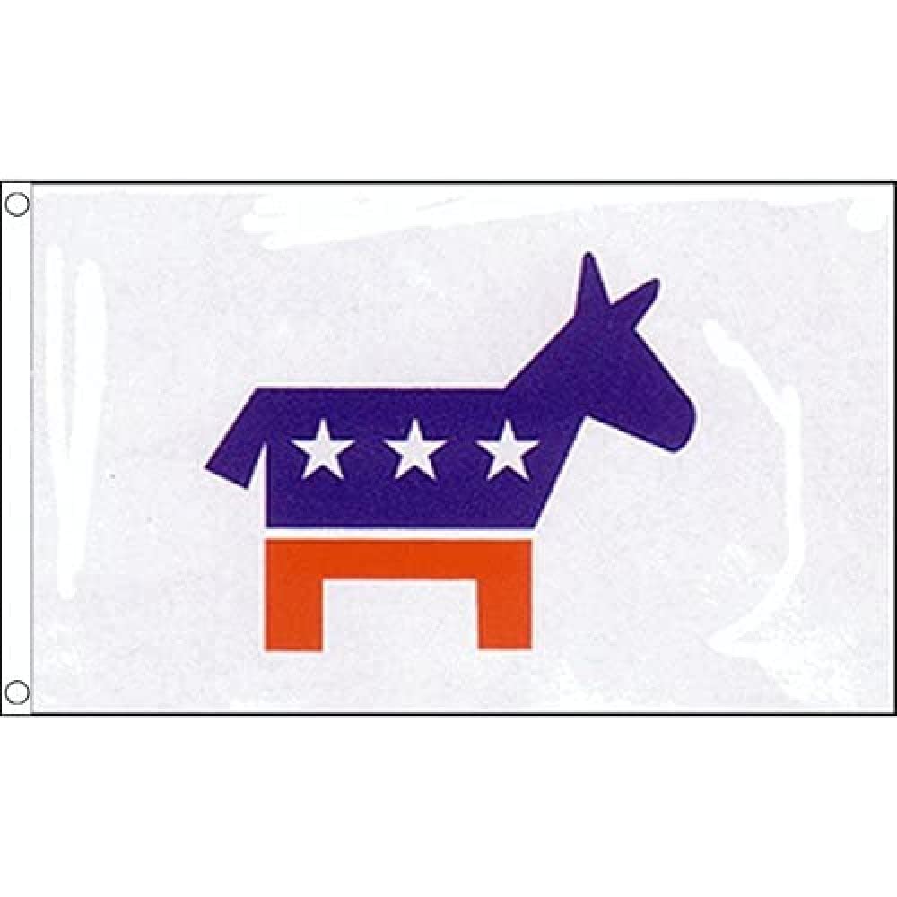 AZ FLAG - Us Democrat Party Flag - 3x5 Ft - 100D Polyester American Democratic Banner with Two Metal Grommets - Fade Resistant - Vivid Colors - 3' x 5' Feet - 150x90 Cm