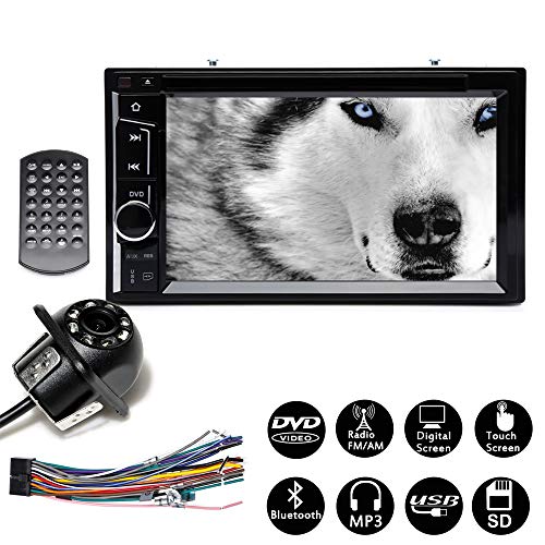 Double Din Indash Car Radio with Rear View Camera, DVD/CD Player Stereo 6.2