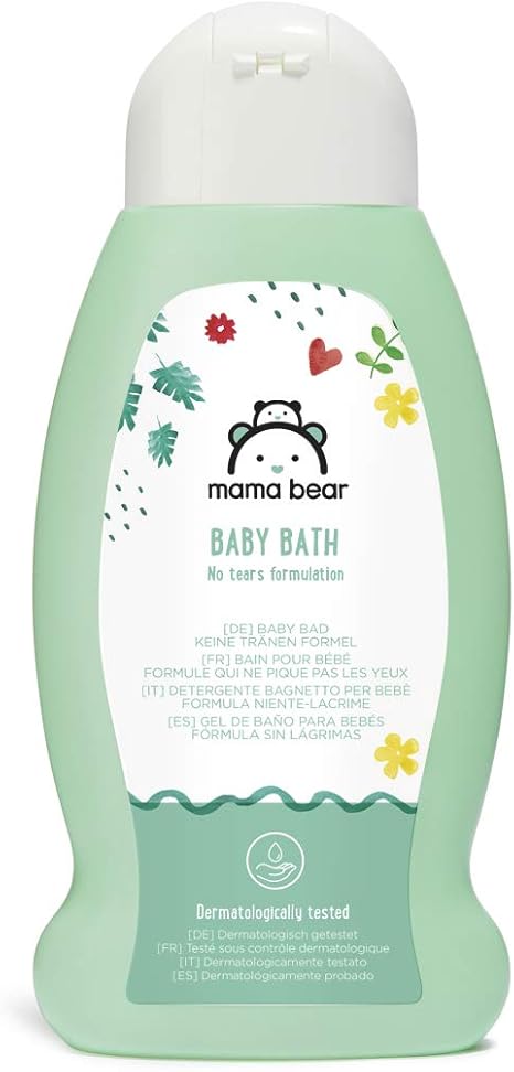Marca Amazon- Mama Bear Gel de baño para bebés (Fórmula sin lagrimas), 3 botellas, 3x300ml